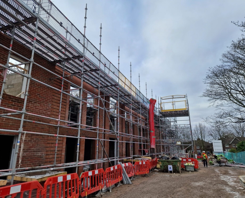 Scaffolding for new build and construction West Derby