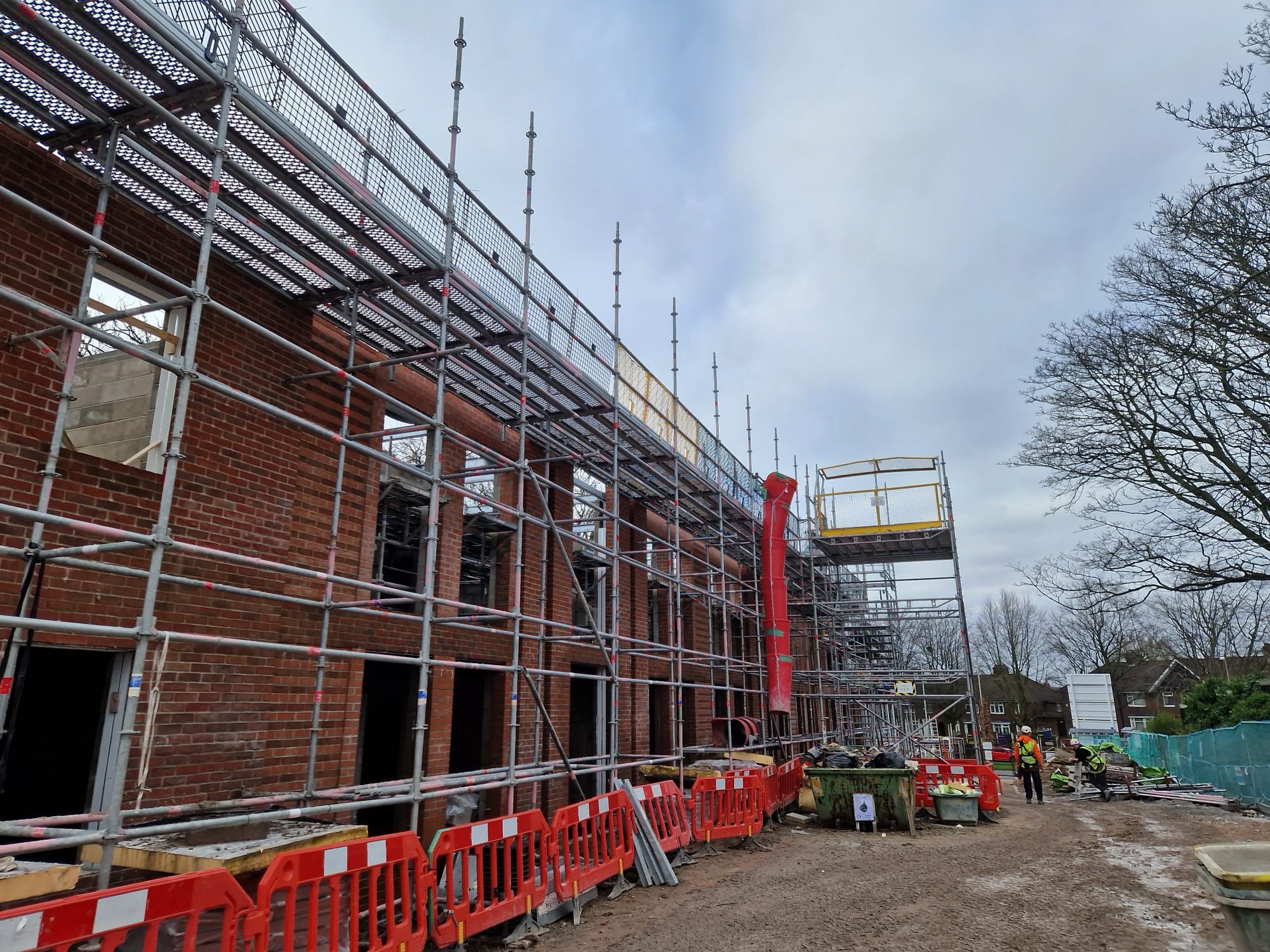 Scaffolding for new build and construction West Derby