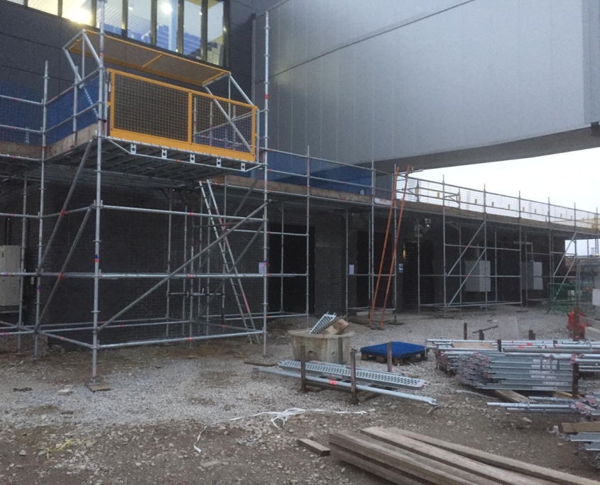 manchester airport commercial scaffolding for civil engineering project