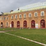 Edge Protection with handrail system at Stockport School refurbishment