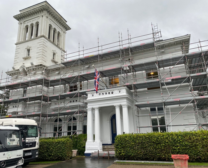 public sector scaffolding for Town Hall Roofing