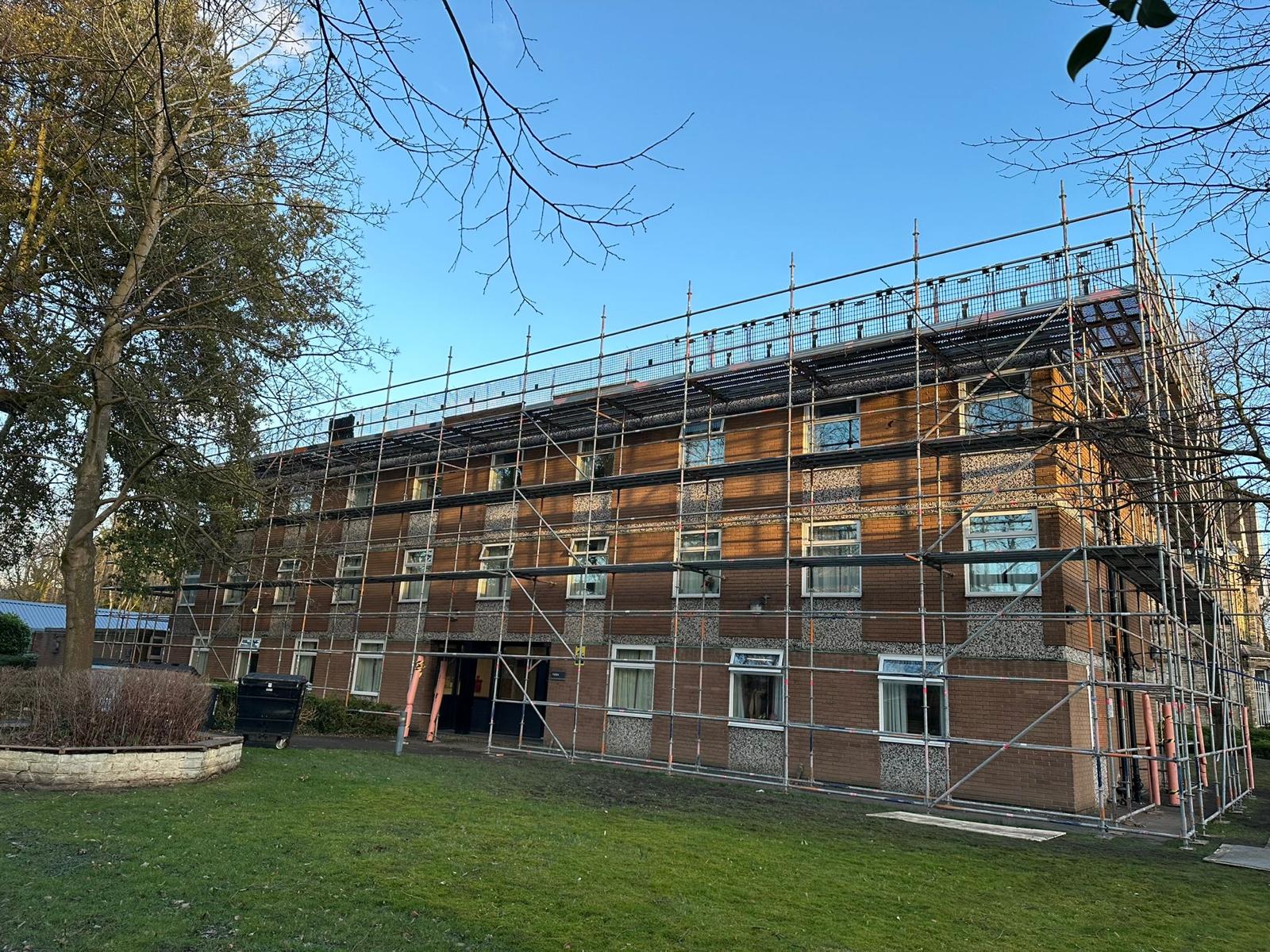 Manchester University Renovation scaffolding Services